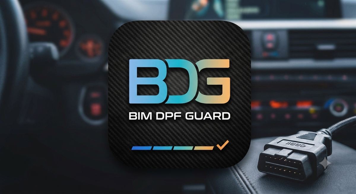 BIM DPF GUARD collegato alla presa OBD-II di una BMW